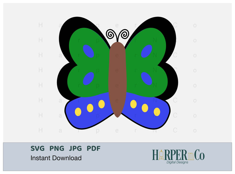 Butterfly 9 SVG PNG Cut EPS File SVG HarperNCo 