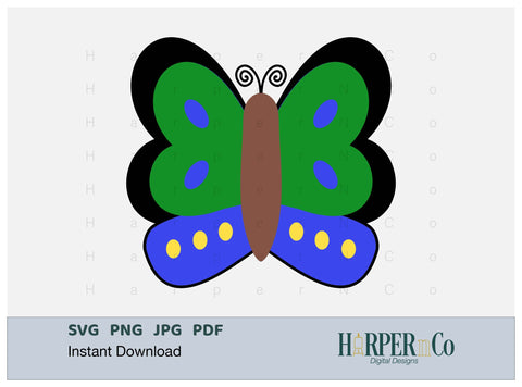 Butterfly 9 SVG PNG Cut EPS File SVG HarperNCo 