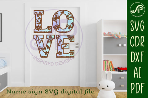 Butterfly alphabet set. 2 layer letters. 52 letter options SVG APInspireddesigns 