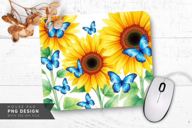 Butterfly And Foliage Mousepad Sublimation Regulrcrative 