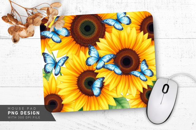 Butterfly And Foliage Mousepad Sublimation Regulrcrative 