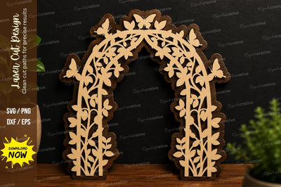 Butterfly Arch Frame laser cut svg File SVG Regulrcrative 