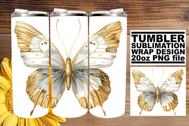 Butterfly Bliss: Sublimation Tumbler Wrap for 20oz Cups Sublimation afrosvg 
