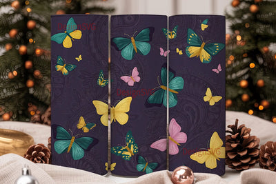 Butterfly Bloom 20oz Tumbler Wrap Sublimation DesignSVG 