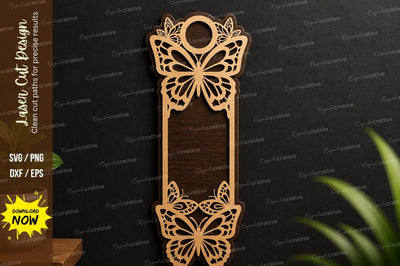 Butterfly Bookmark Laser Cut File SVG Regulrcrative 