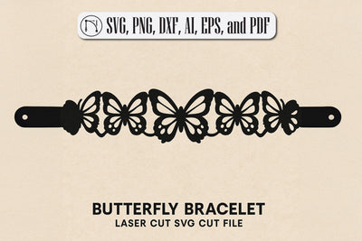 Butterfly Bracelet Laser Cut SVG Cut File SVG MD JOYNAL ABDIN 