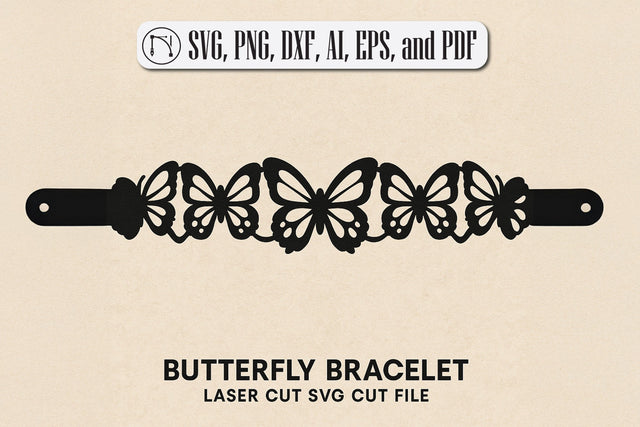 Butterfly Bracelet Laser Cut SVG Cut File SVG MD JOYNAL ABDIN 