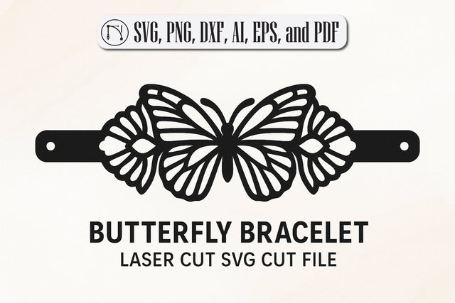 Butterfly Bracelet Laser Cut SVG Cut File SVG MD JOYNAL ABDIN 