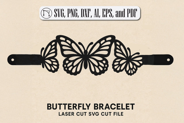 Butterfly Bracelet Laser Cut SVG Cut File SVG MD JOYNAL ABDIN 