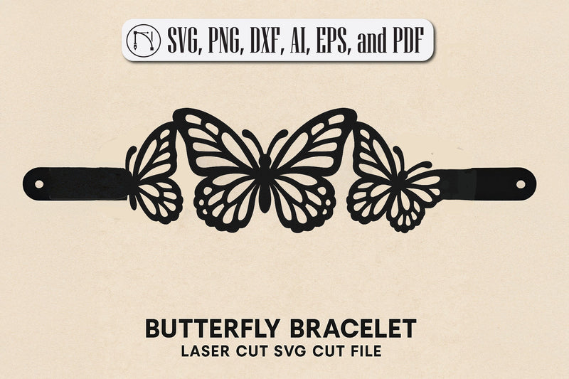 Butterfly Bracelet Laser Cut SVG Cut File SVG MD JOYNAL ABDIN 