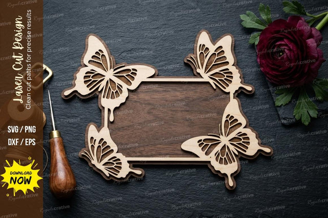 Butterfly Circle laser Cut svg Cutting file SVG Regulrcrative 