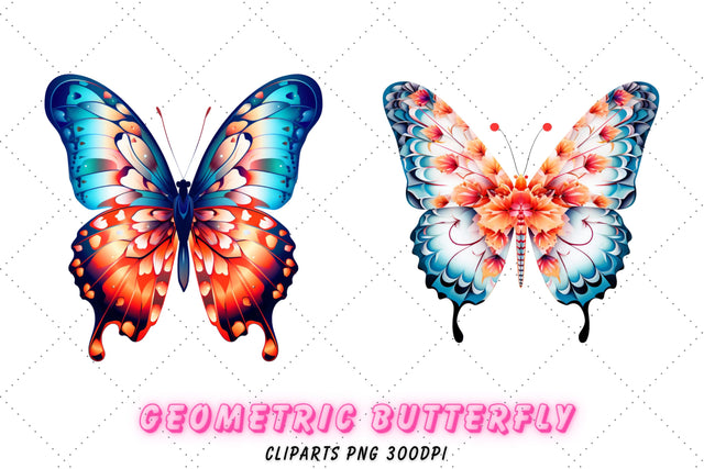 Butterfly Clipart PNG, Watercolor Butterfly and Flowers Clipart, Butterfly Bundle Illustrations, Instant Download Sublimation FloridPrintables 