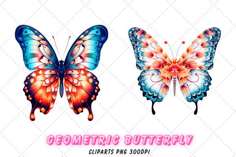 Butterfly Clipart PNG, Watercolor Butterfly and Flowers Clipart, Butterfly Bundle Illustrations, Instant Download Sublimation FloridPrintables 