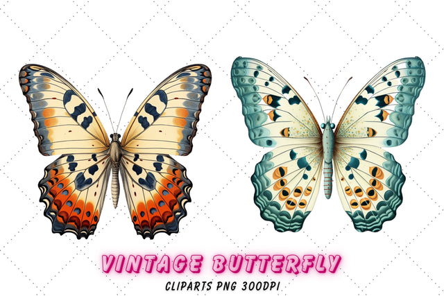 Butterfly Clipart PNG, Watercolor Butterfly and Flowers Clipart, Butterfly Bundle Illustrations, Instant Download Sublimation FloridPrintables 