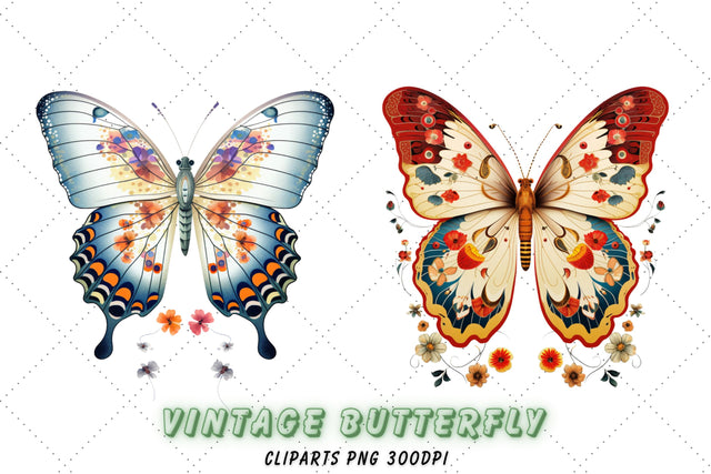 Butterfly Clipart Watercolor | High Quality transparent png for Commercial Use | Instant Digital Download Sublimation FloridPrintables 