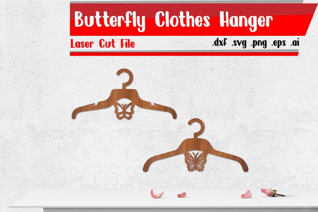 Butterfly Clothes Hanger Laser Cut Files SVG zafrans studio 