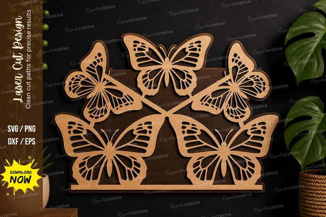 Butterfly Cluster Design laser cut svg File SVG Regulrcrative 