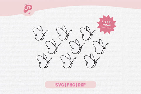 Butterfly Cup Wrap SVG SVG Totally Posie 