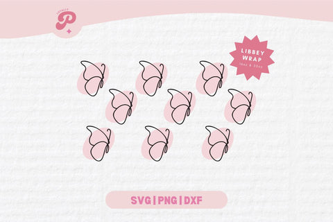 Butterfly Cup Wrap SVG SVG Totally Posie 