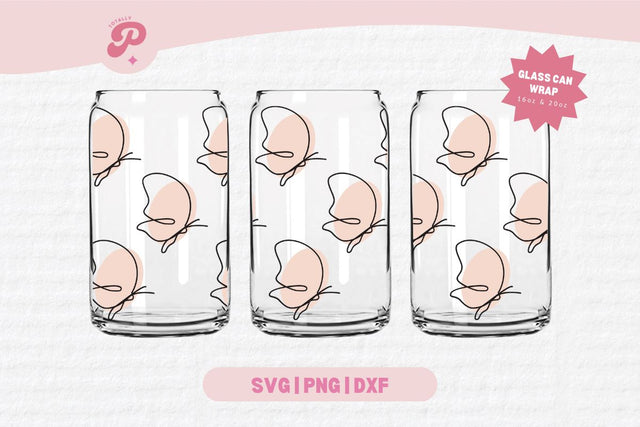 Butterfly Cup Wrap SVG SVG Totally Posie 