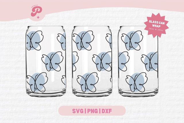 Butterfly Cup Wrap SVG SVG Totally Posie 