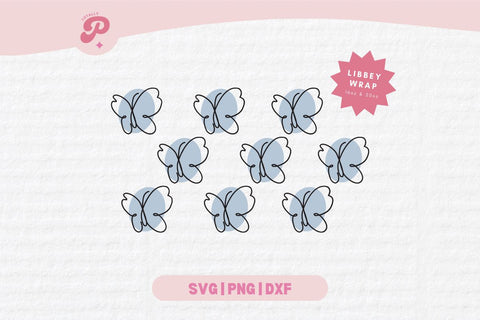 Butterfly Cup Wrap SVG SVG Totally Posie 