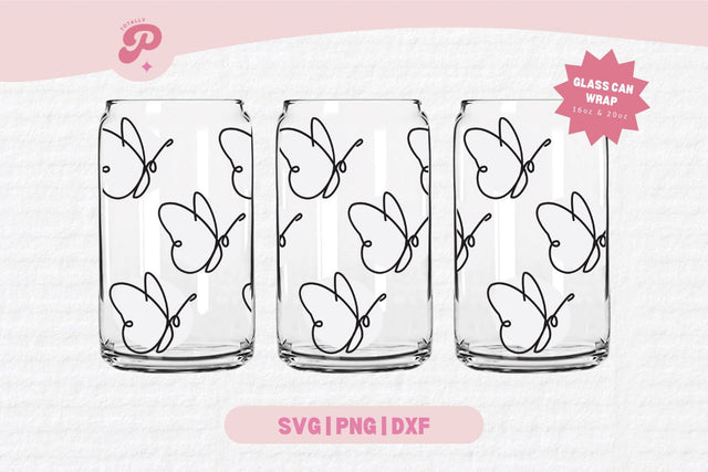 Butterfly Cup Wrap SVG SVG Totally Posie 