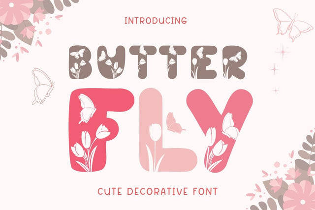Butterfly - Cute Decorative Font Font AnningArts Design 