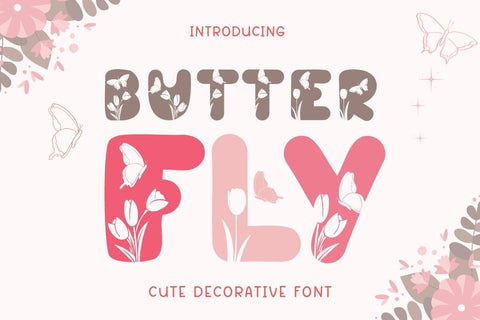 Butterfly - Cute Decorative Font Font AnningArts Design 