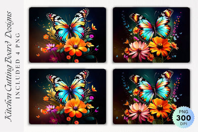 Butterfly Cutting Board PNG Design Sublimation Regulrcrative 