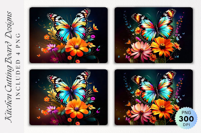 Butterfly Cutting Board PNG Design Sublimation Regulrcrative 
