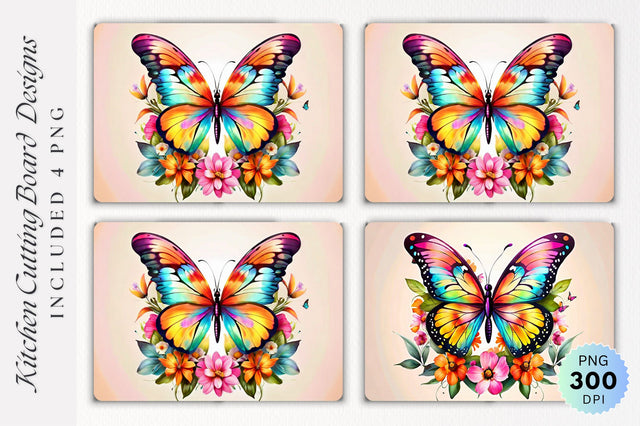 Butterfly Cutting Board PNG Design Sublimation Regulrcrative 