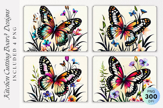 Butterfly Cutting Board PNG Design Sublimation Regulrcrative 