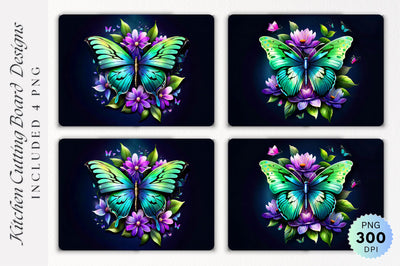 Butterfly Cutting Board PNG Design Sublimation Regulrcrative 