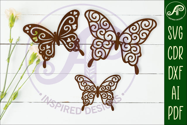 Butterfly designs wall art signs, SVG file. vector SVG APInspireddesigns 