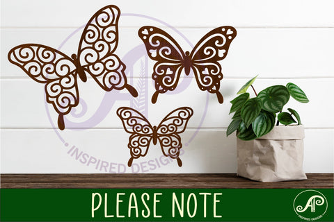 Butterfly designs wall art signs, SVG file. vector SVG APInspireddesigns 