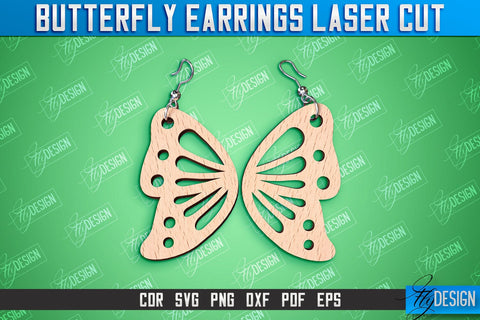 Butterfly Earrings Design | Accessories Laser Cut | Jewelry Design | CNC Files SVG Fly Design 