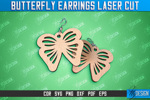 Butterfly Earrings Design | Accessories Laser Cut | Jewelry Design | CNC Files SVG Fly Design 