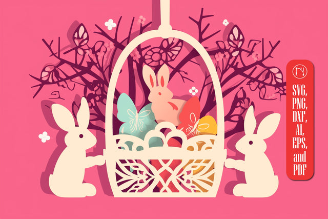 Butterfly Easter Basket Tags SVG cut file SVG MD JOYNAL ABDIN 