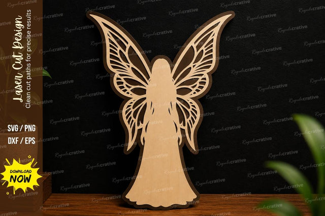 Butterfly Fairy SVG Laser Cut Ornament File SVG Regulrcrative 