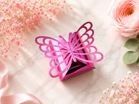 Butterfly Favor Box SVG Bundle - No Glue Twist Gift Box Template for Cricut - Wedding Keepsake Cut File SVG DreamingSVG 