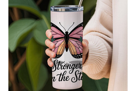 Butterfly Floral Inspirational 20oz Sublimation DesignSVG 