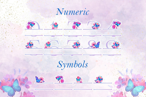 Butterfly Floral Monogram Font Dm Letter Studio 