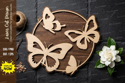 Butterfly Frame laser Cut svg Cutting file SVG Regulrcrative 