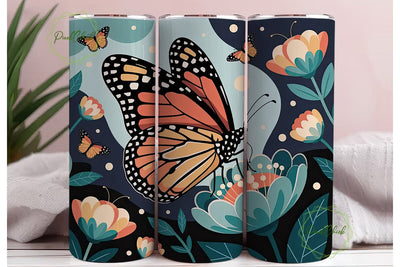 Butterfly Garden 20oz Tumbler Wrap Sublimation PixelChick 