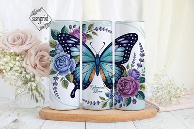 Butterfly Garden 20oz Tumbler Wrap Sublimation sassyprint 