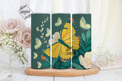 Butterfly Garden 20oz Tumbler Wrap Sublimation sassyprint 