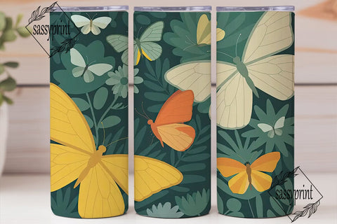 Butterfly Garden 20oz Tumbler Wrap Sublimation sassyprint 