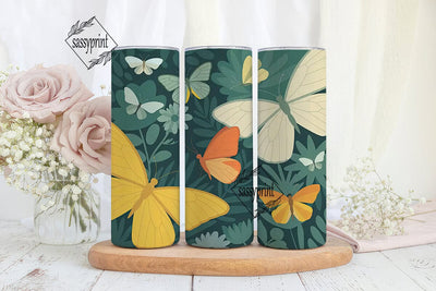 Butterfly Garden 20oz Tumbler Wrap Sublimation sassyprint 