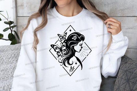 Butterfly girl Svg Design SVG Regulrcrative 